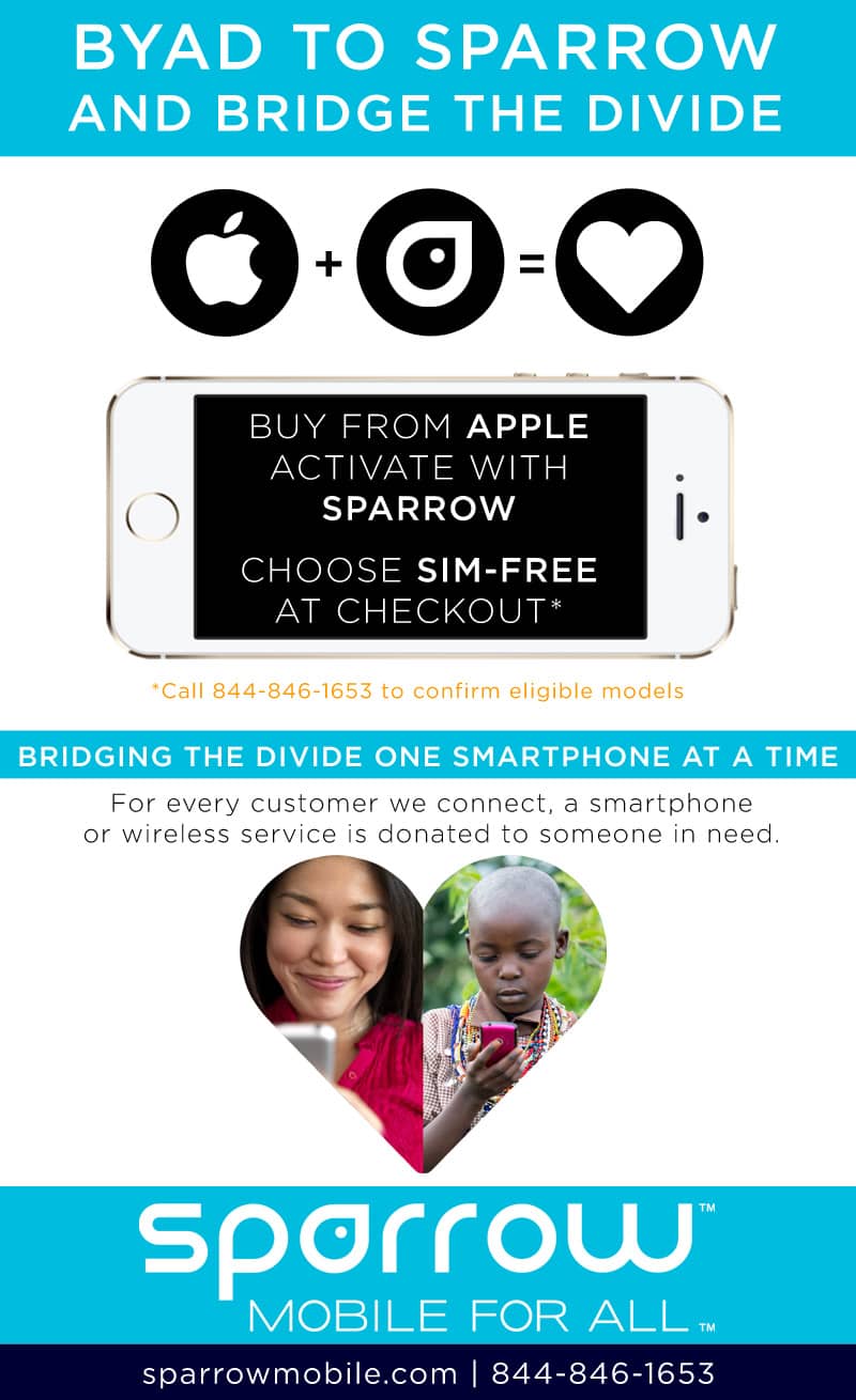 Bring Your Apple Device to sparrow